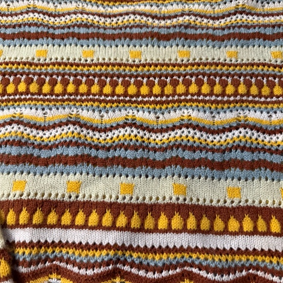 SHEIN Blue and Yellow Crew Neck Sweater with Nordic Charm - Picture 3 of 3